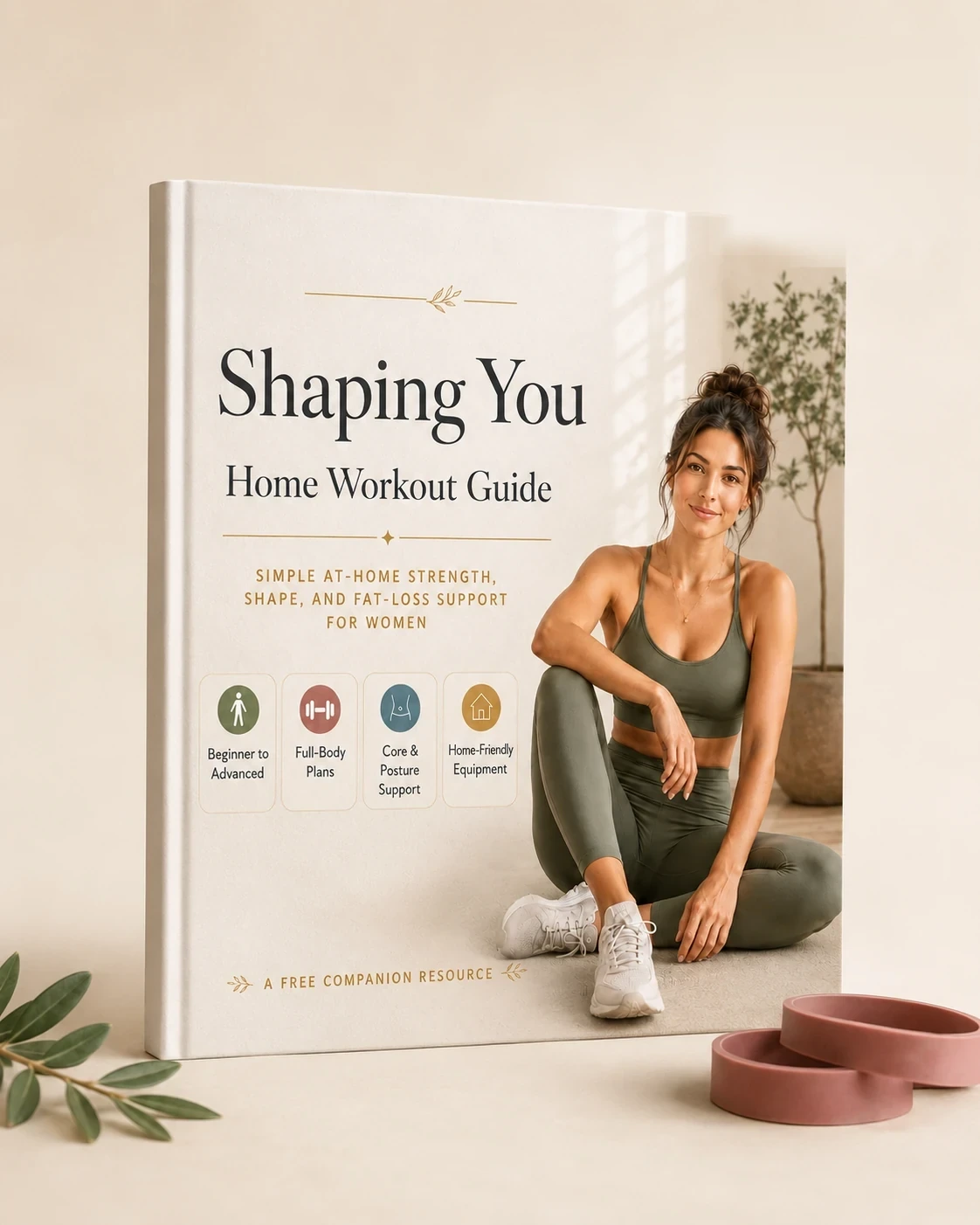 Shaping You Home Workout Guide cover with at home fitness details